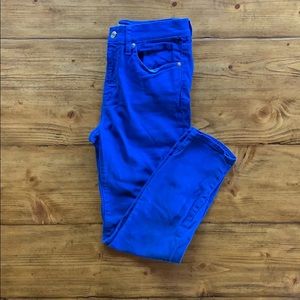 J Crew Lookout High Rise Skinny Pants. Blue